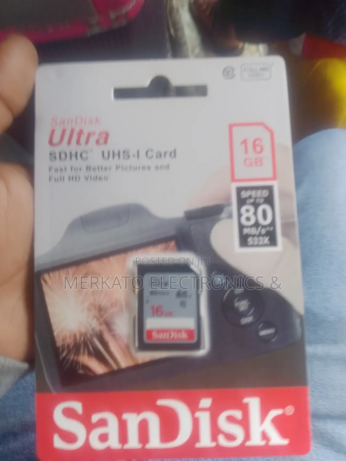 Camera Memory SDHC UHS-I Card Ultra Sandisk