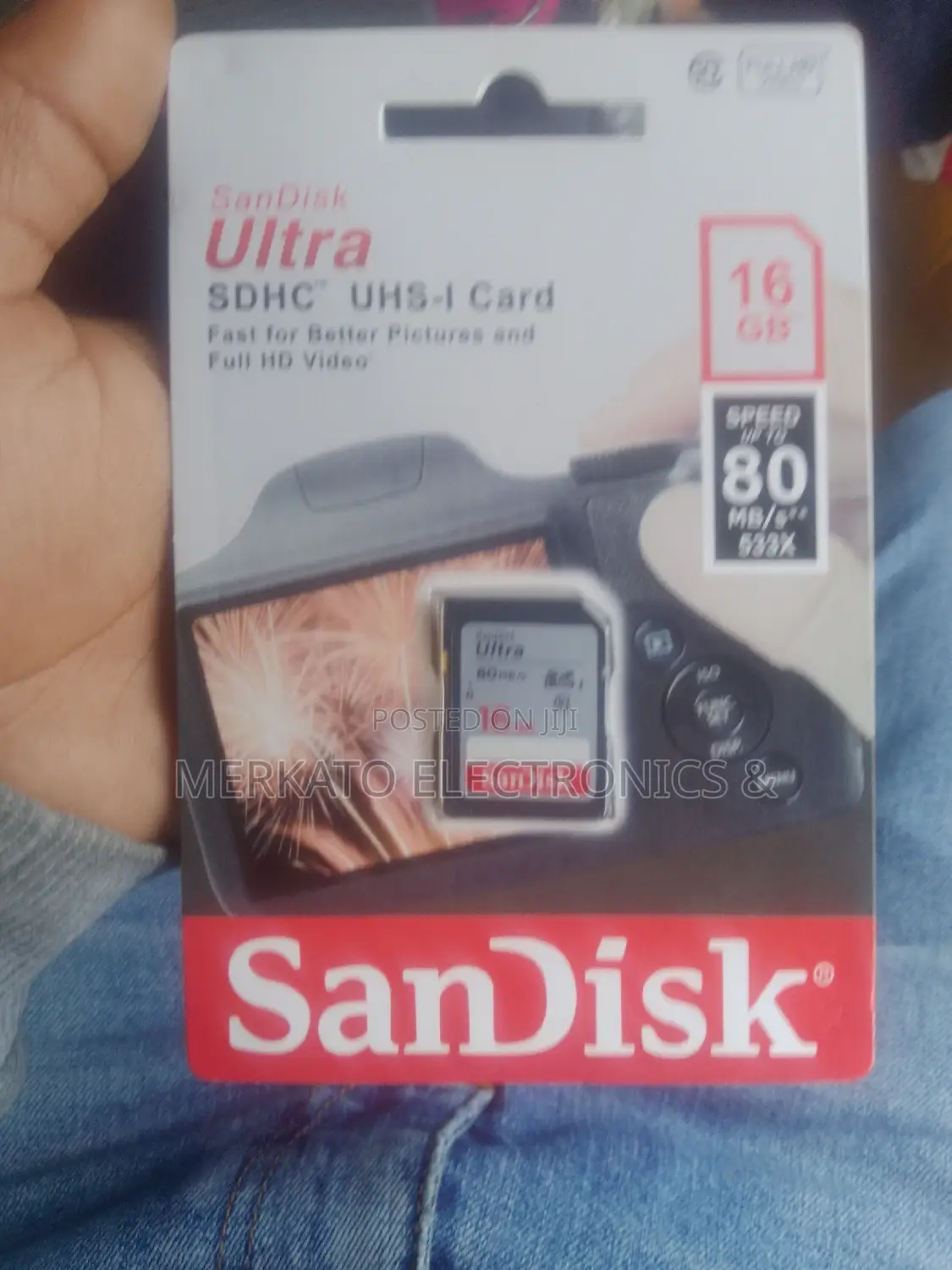 Camera Memory SDHC UHS-I Card Ultra Sandisk