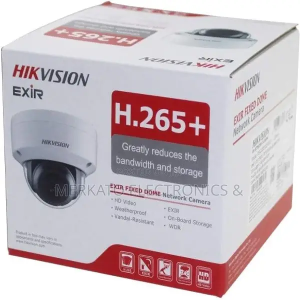 Hikvison H265+ Exir Fixed Dome Network Camera 4MP
