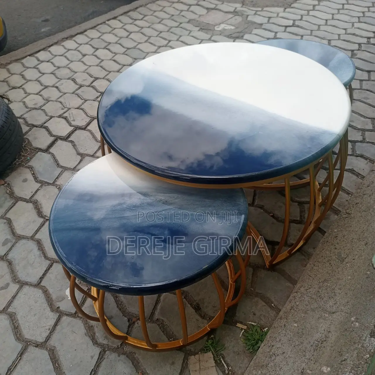 3pc ኢፖክሲ የመሀል ጠረጴዛ