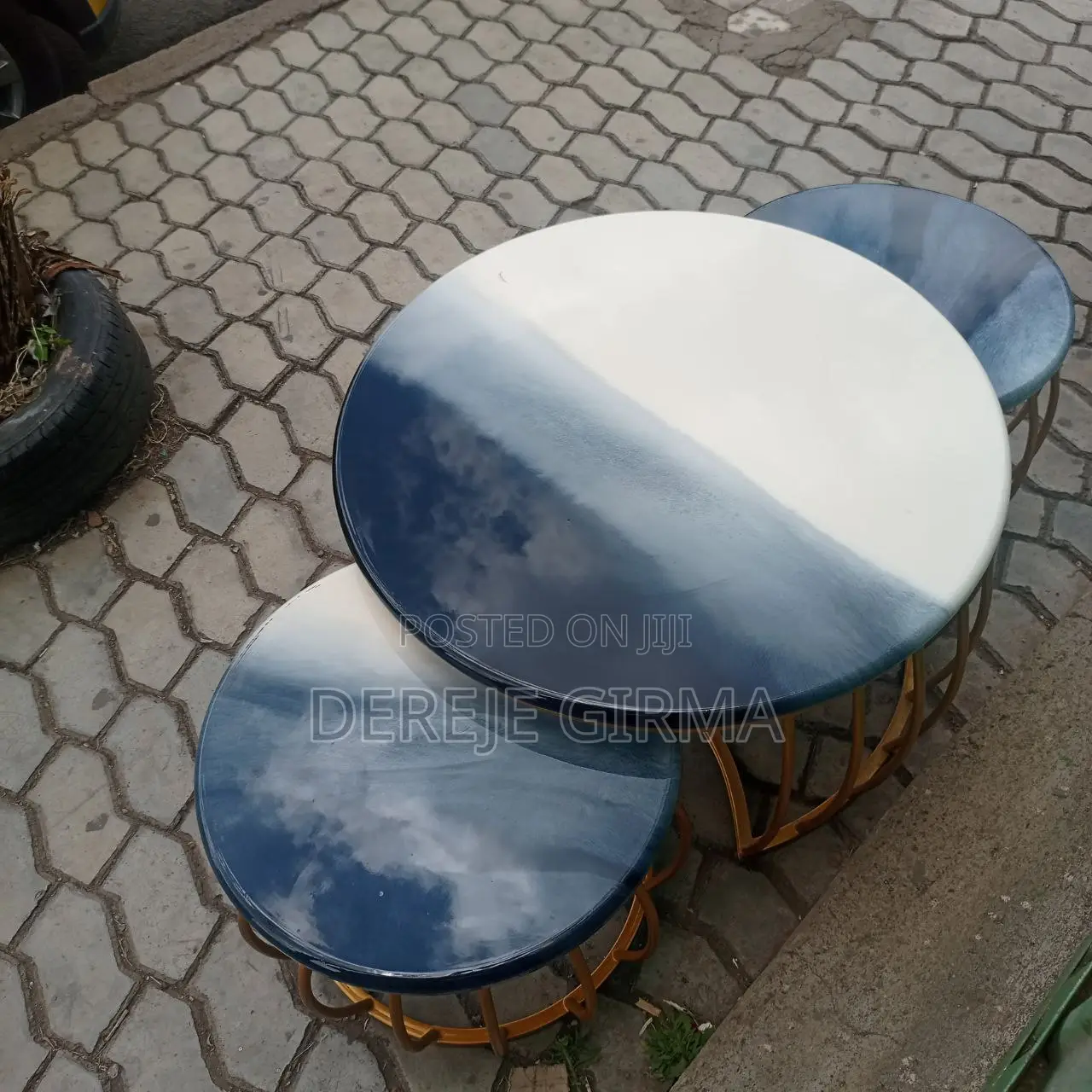 3pc ኢፖክሲ የመሀል ጠረጴዛ