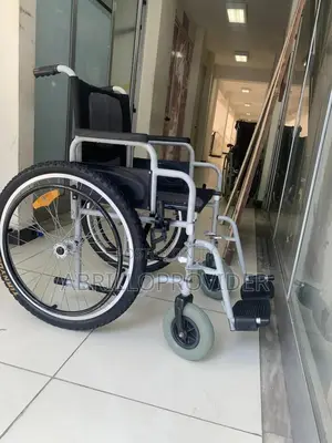 Photo - Folding Wheelchair, Travel Wheelchair With Handbrake|Used