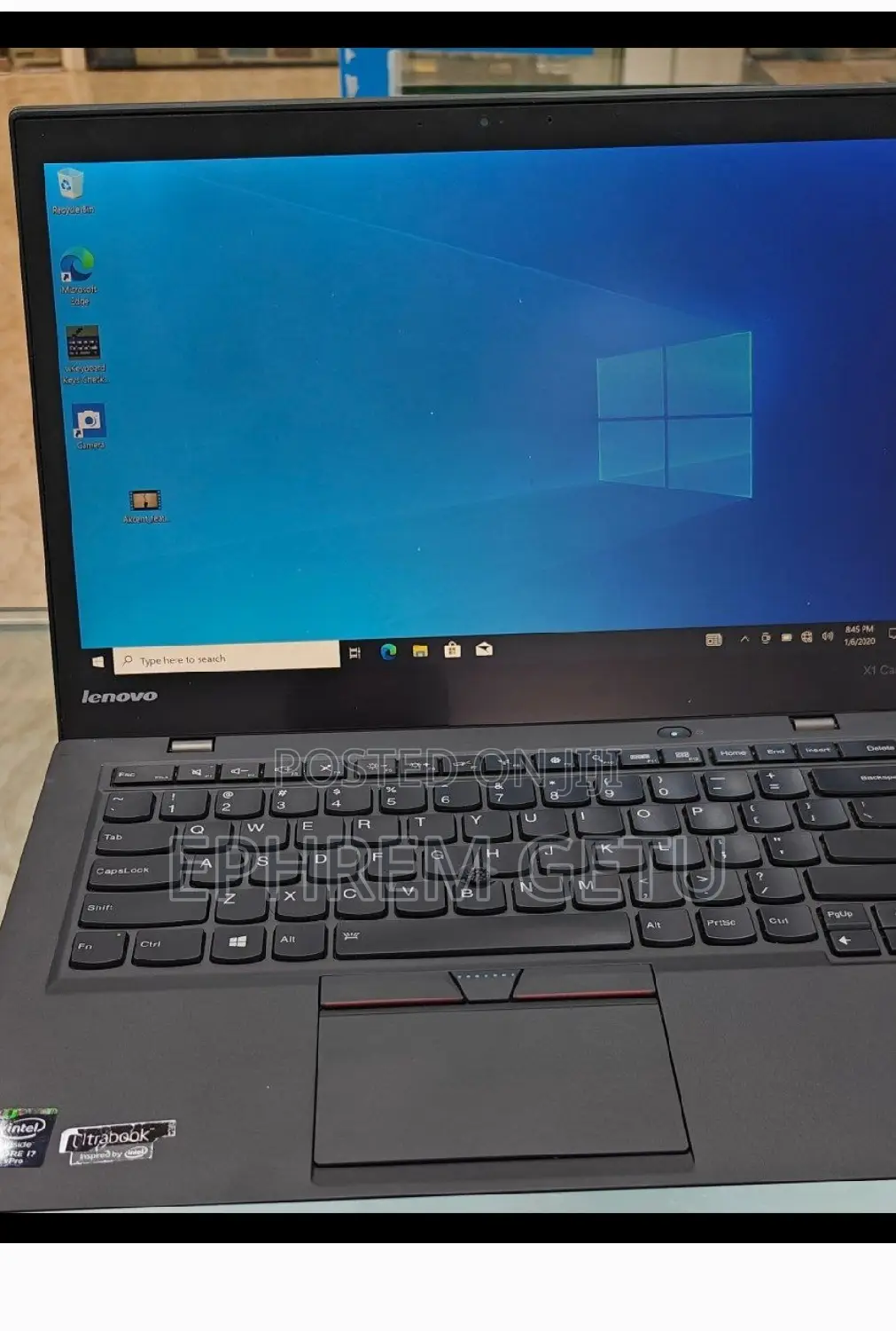 New Laptop Lenovo ThinkPad X1 Carbon 8GB Intel Core I7 SSD 256GB