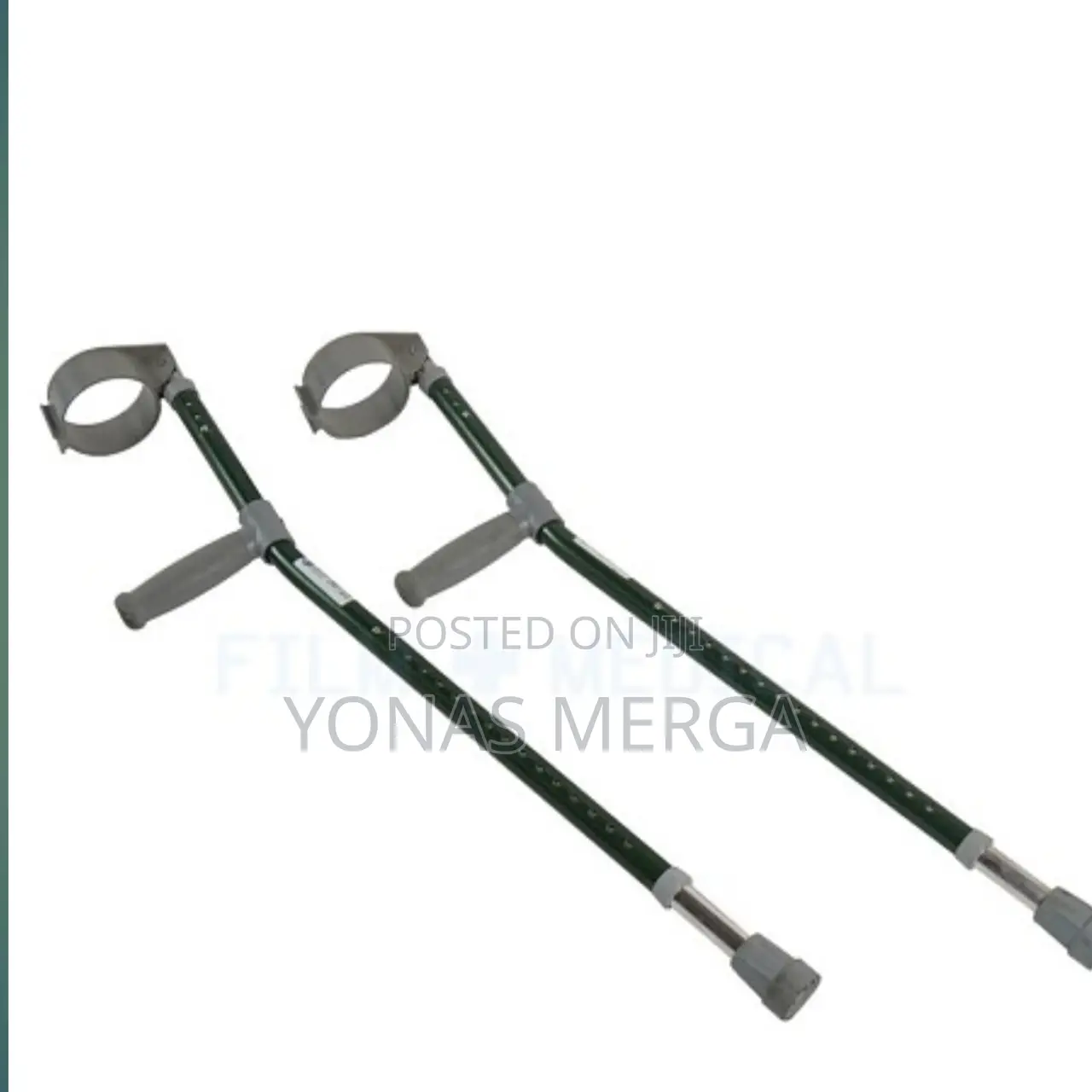 Double Adjustable Elbow Crutches With Comfy Handle