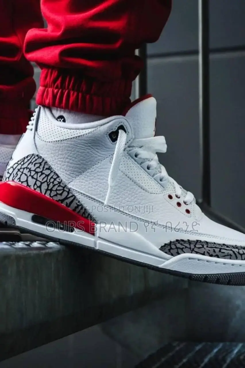 Origional Air Jordan 3 Retro Cardinal Red Shoes