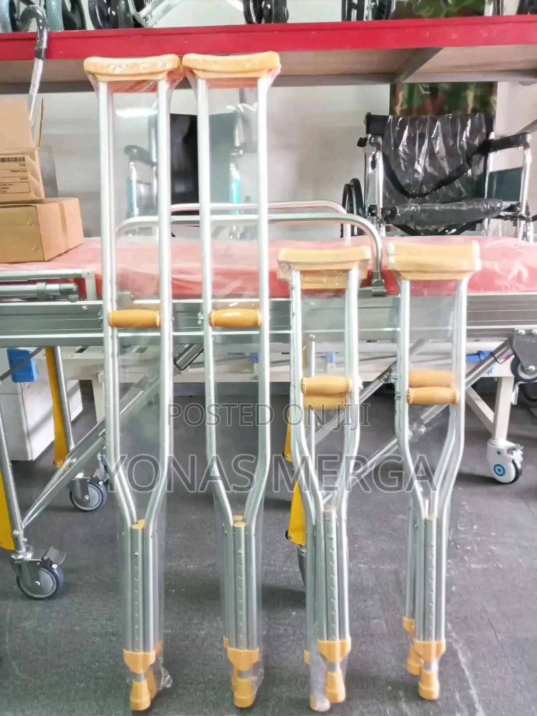 Aluminum Crutche (2pair),Absorber Underarm Crutches With Arm