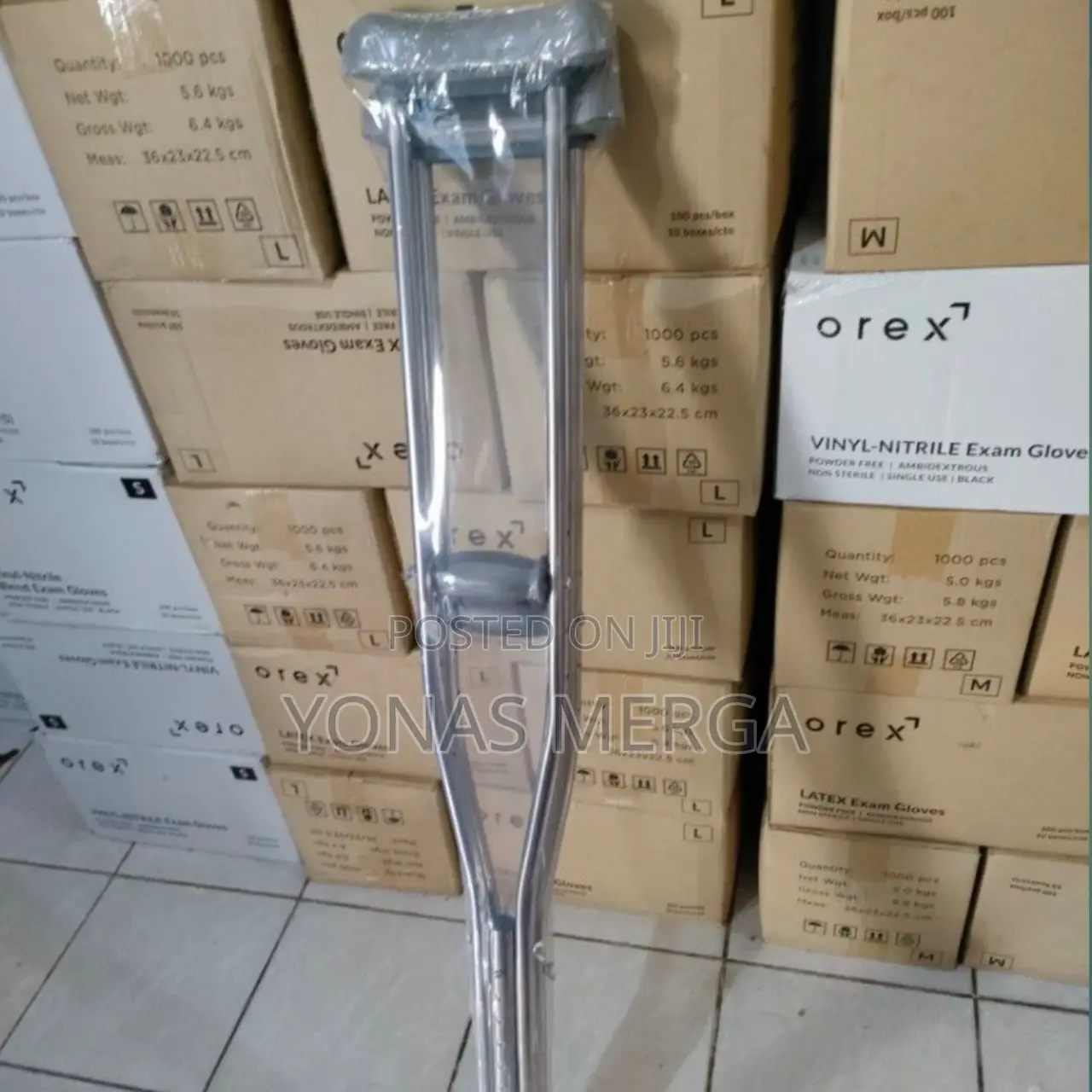 Auxillary Underarm Height Adjustable Crutches Large Pair