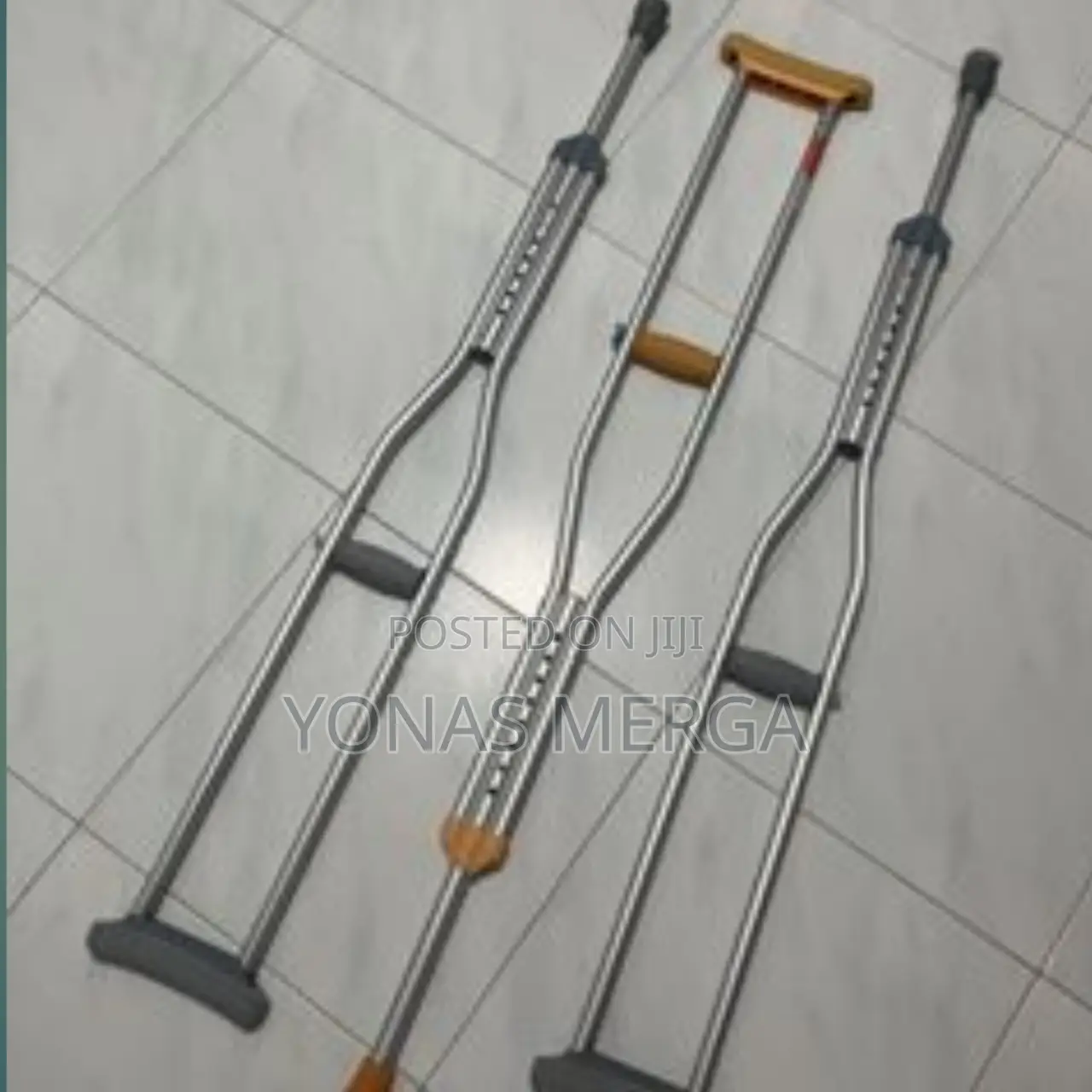 Elderly Crutches Adjustable Crutches for Walking, Silver/