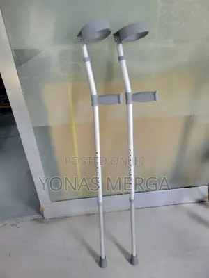 Photo - Adults - Pair of Crutches With Metal Spine Articulating Arm