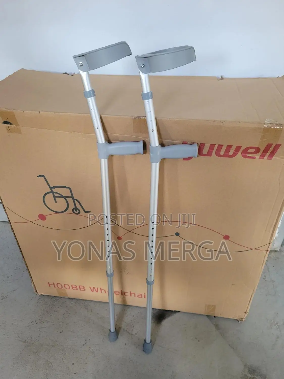 Pepe - Crutches for Adults (X2 Units, Open), Adult Crutches