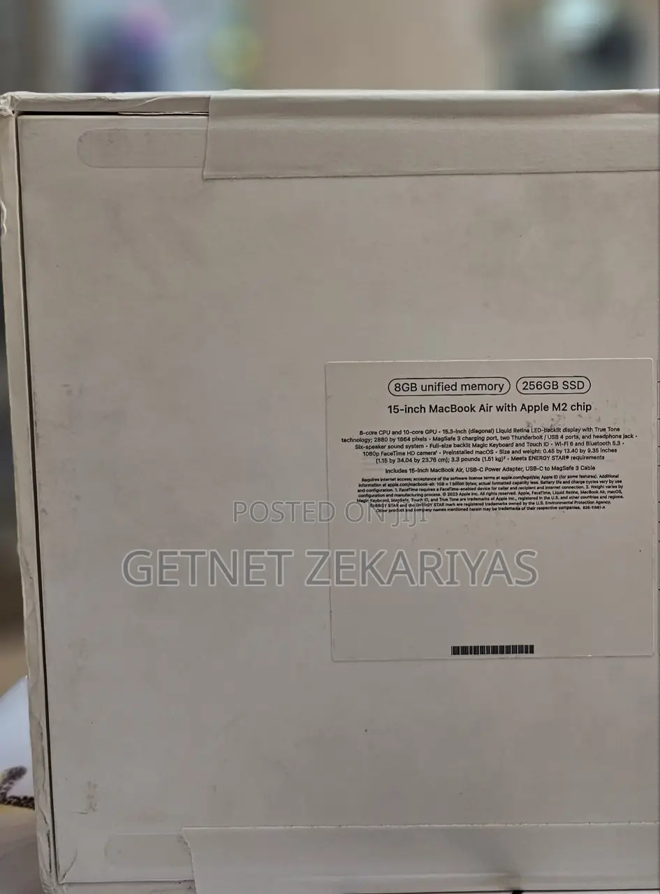 New Laptop Apple MacBook Air 2022 M2 8GB Apple M2 SSD 256GB