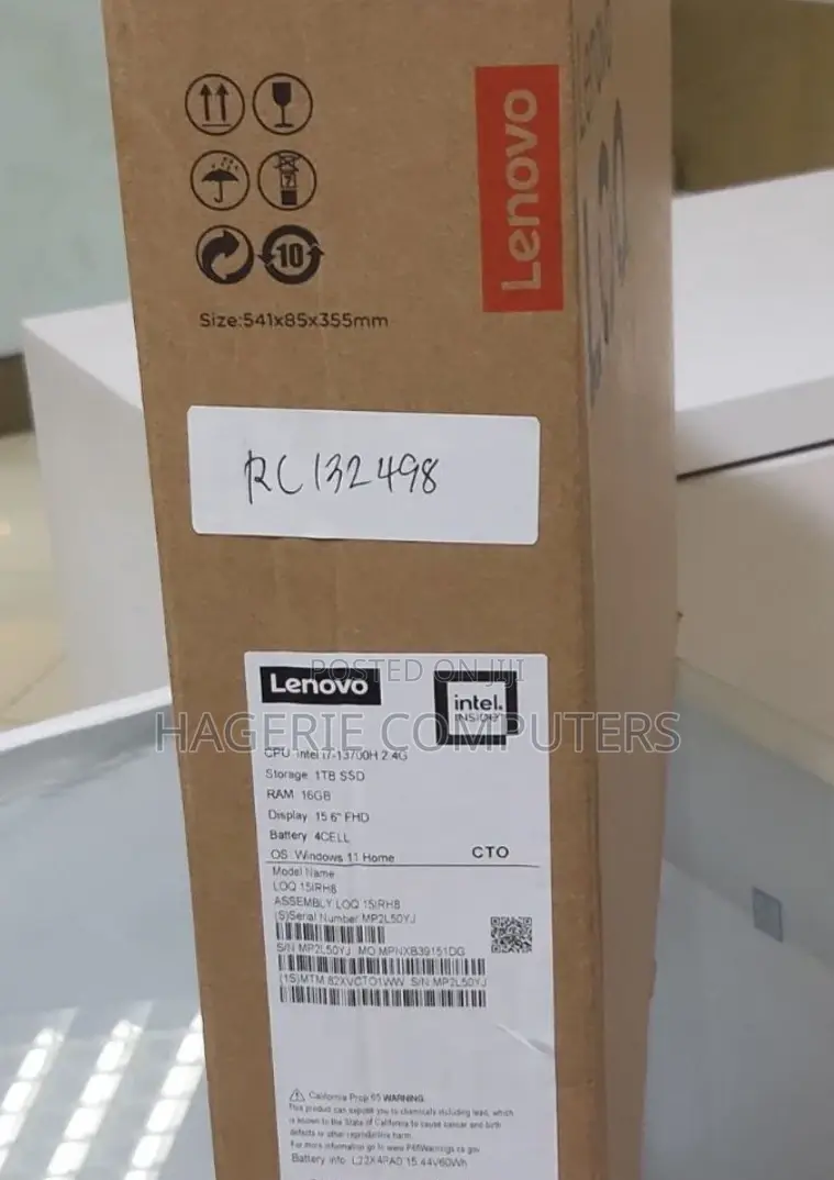 New Laptop Lenovo Legion Y545 16GB Intel Core I7 SSD 1T