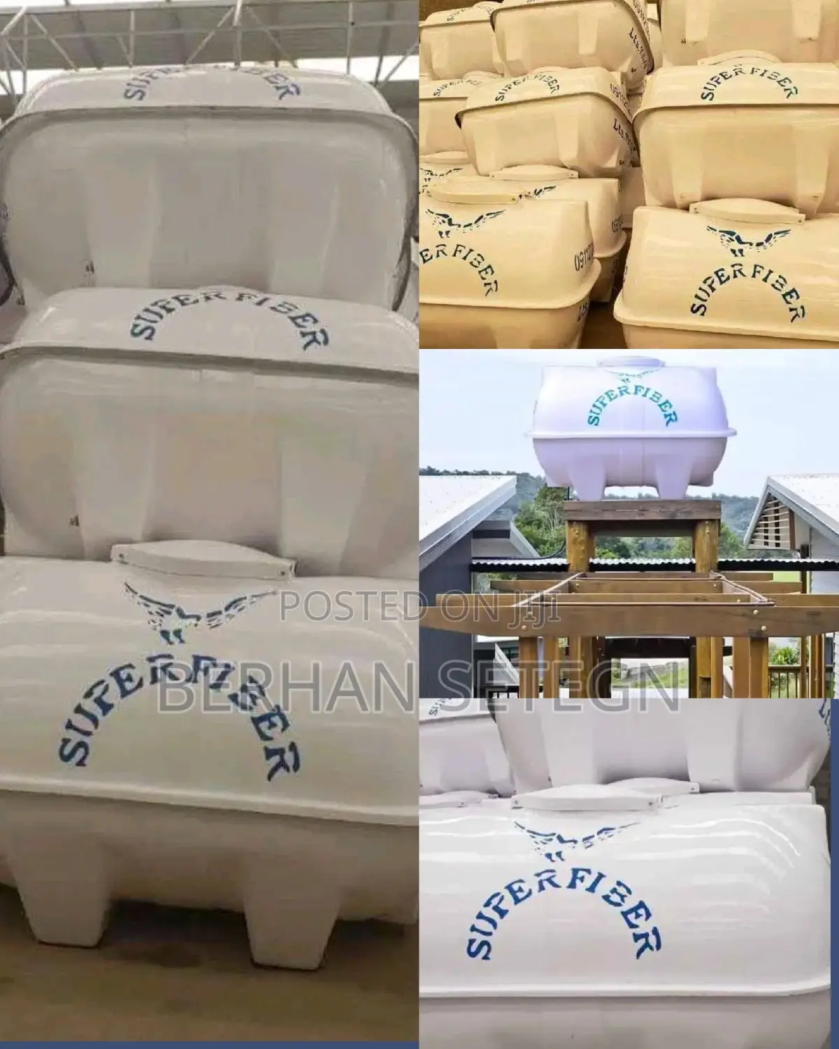 Super Fiber Glass Water Tanker ሱፐር ፋይበረ የውሀ ሮቶ