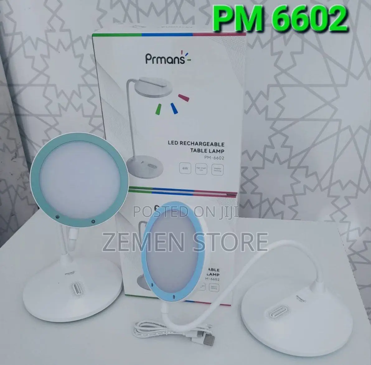 Luxurious Prmans LED Rechargeable Table Lamp