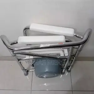 Commode Chair Adjustable Height Support Tool-Free Assembly