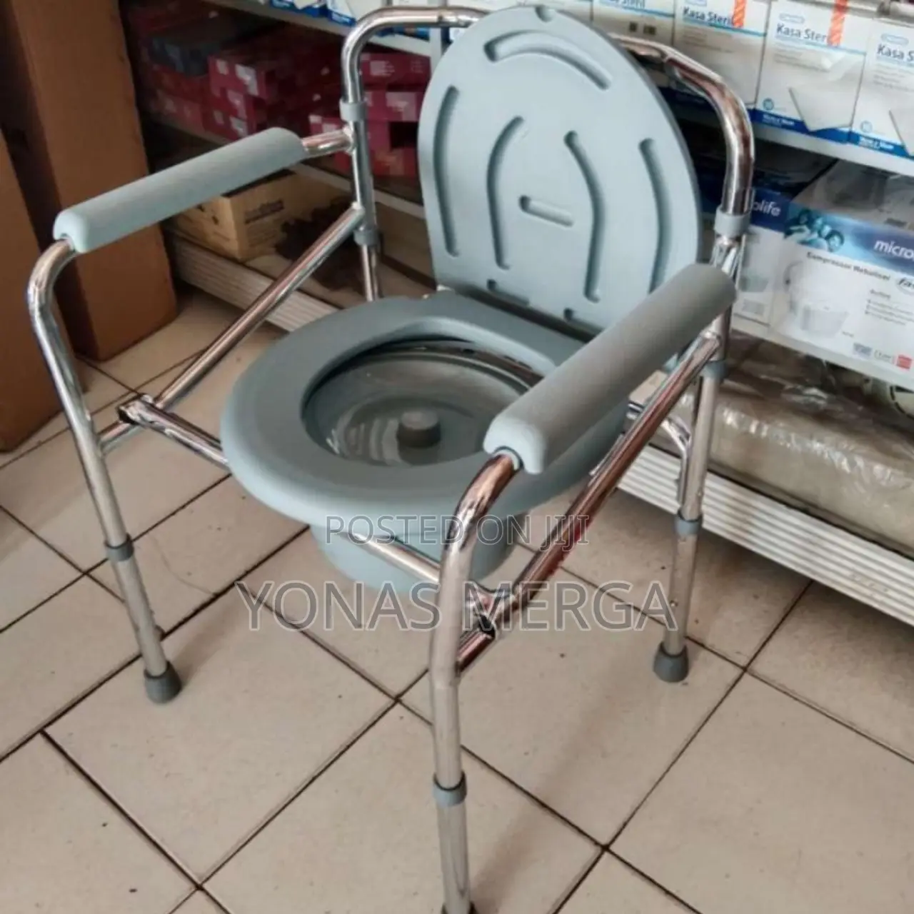 Commode Chair, Medical Folding Bedside Commode Naiflowers