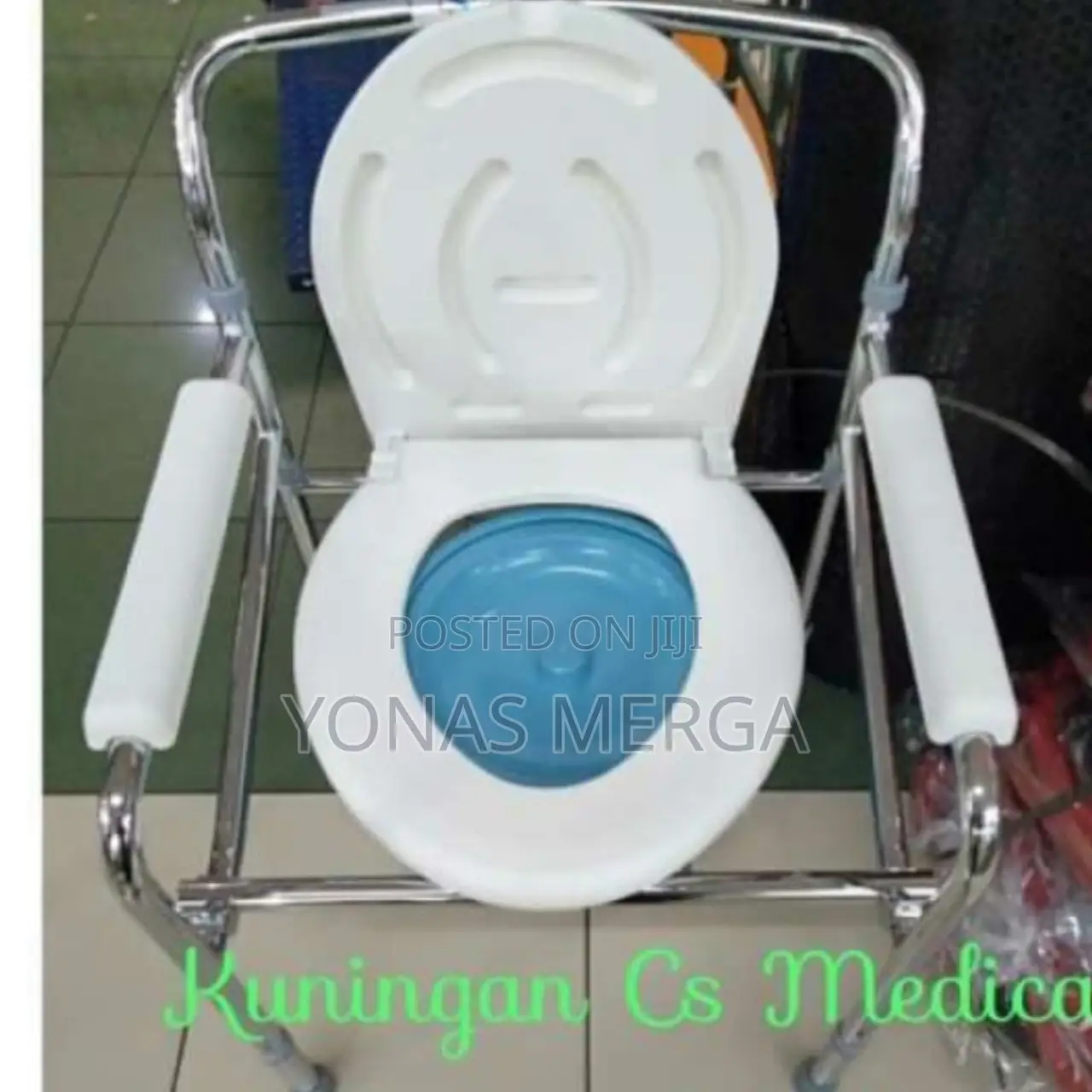 Folding 3-in-1 Commode Chair, Raised Toilet Seat