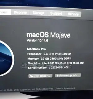 New Laptop Apple MacBook Pro 2019 16GB Intel Core I9 SSD 1T