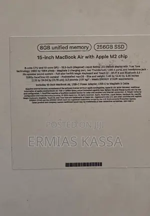 New Laptop Apple MacBook Air 2022 M2 8GB Apple M2 SSD 256GB