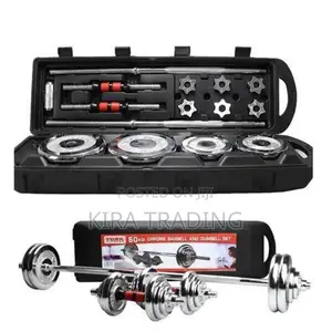 ካስት አይረን ዘመናዊ 50kg ዳምፔል እና ባርቤል