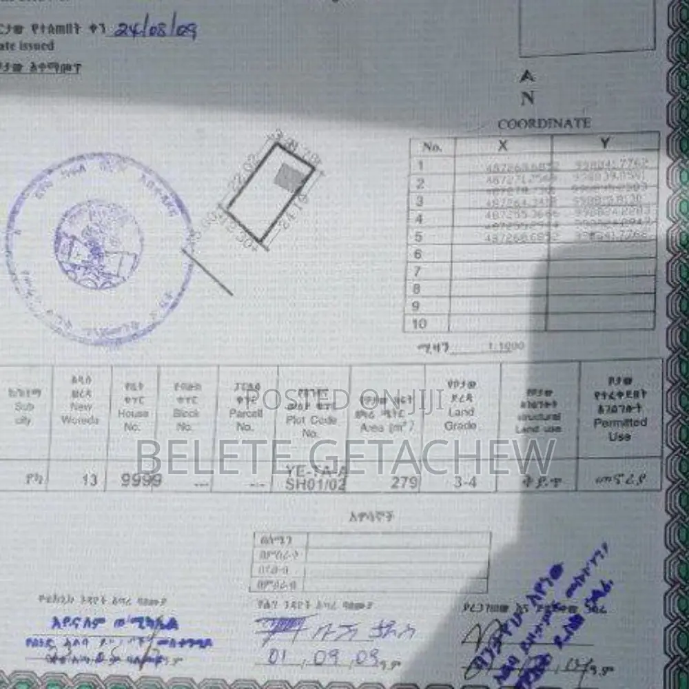 አያት በአስቸኳይ የሚሸጥ ቆንጆ ቦታ ፡ የድሮ ካርታ ፡ 279ካ.ሜ