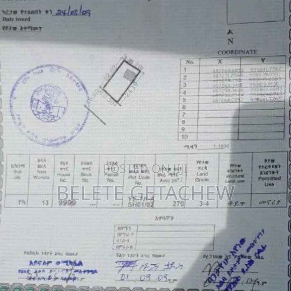 አያት በአስቸኳይ የሚሸጥ ቆንጆ ቦታ ፡ የድሮ ካርታ ፡ 279ካ.ሜ