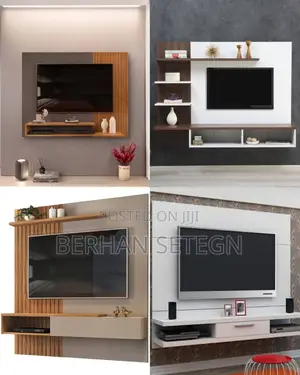 Photo - Habesha Furniture Tv Stands ግድግዳ ላይ የሚለጠፉ ቲቪ ስታንዶች