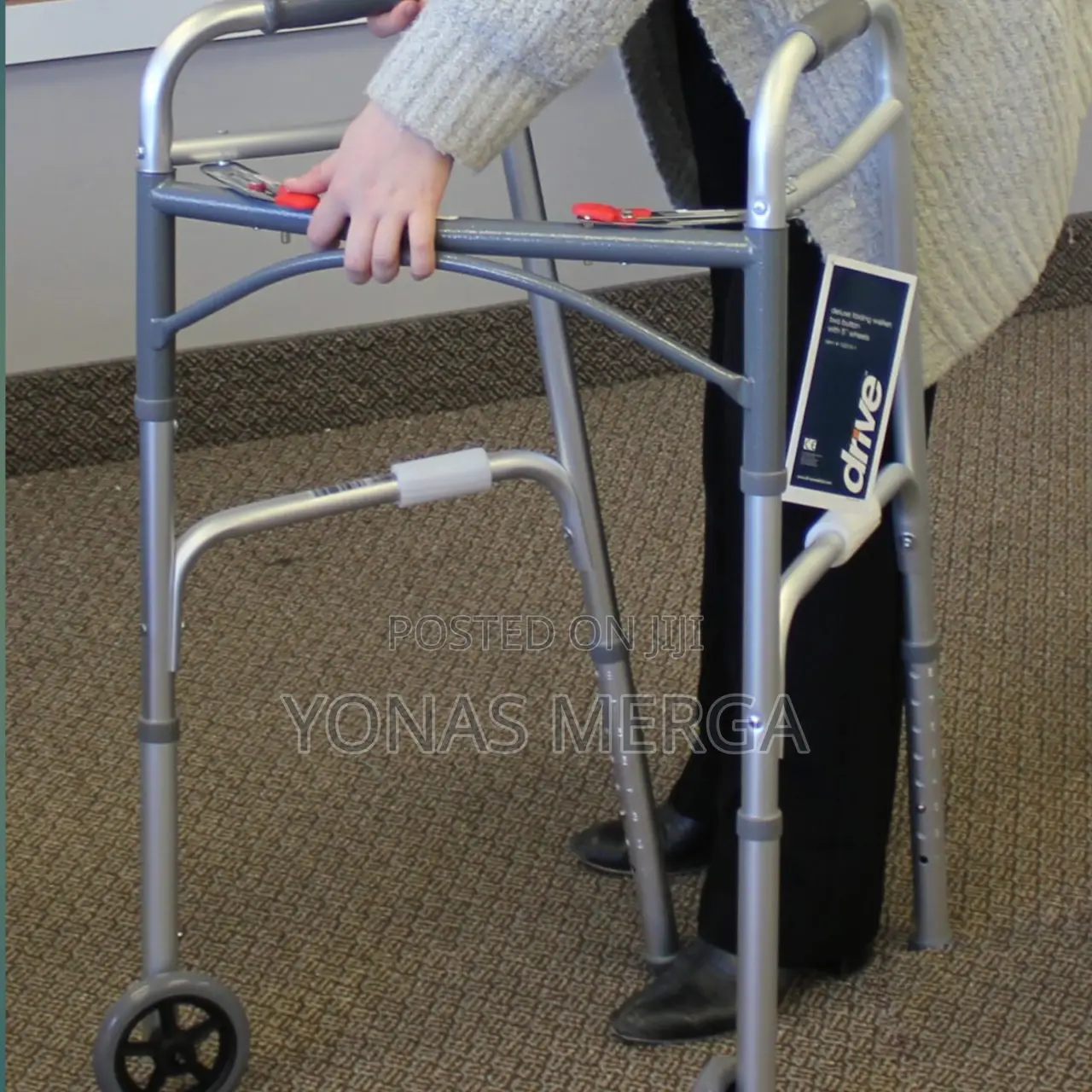 Walker _2 Wheels Lightweight Aluminium Folding Zimmer Walker