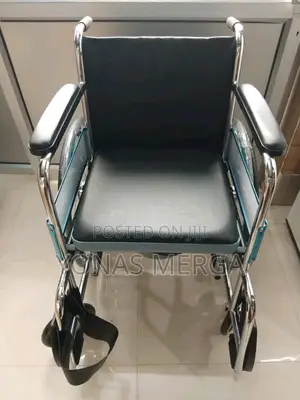 Wheelchair for Toilet With Wheels Pedal, Multifunctional