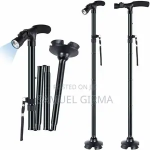 Adjustable Anti- Slip Walking Stick With Led Light