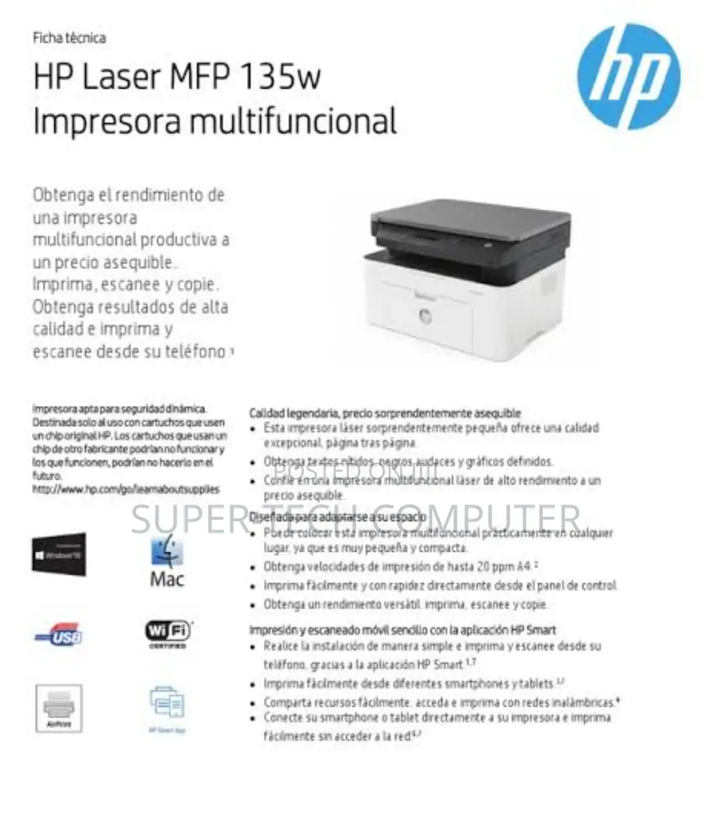 Hp Laserjet 135w ,Print ,Scan ,Copy