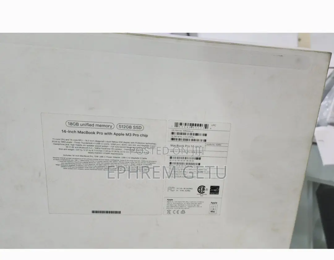 New Apple MacBook Pro 2023 M3 14-Inch 18GB Apple M3 Pro SSD 512GB