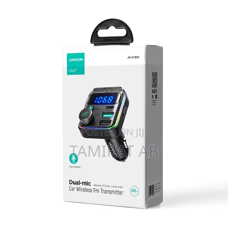 Joyroom Jr-Ccb01 48w Dual-Mic Car Wireless Fm Transmitter