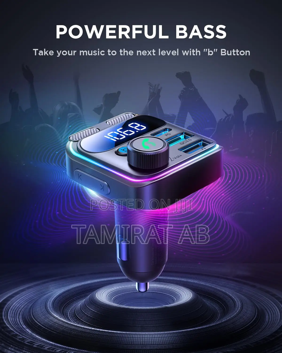 Joyroom Jr-Ccb01 48w Dual-Mic Car Wireless Fm Transmitter