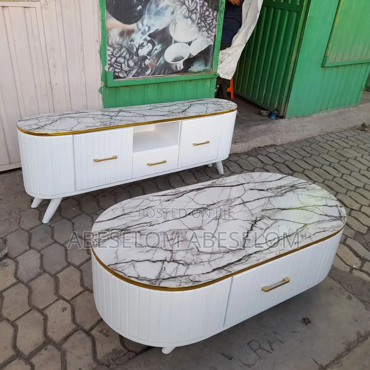 1,50 Cm ቲቪ እስታንድ እና ጠረጴዛ