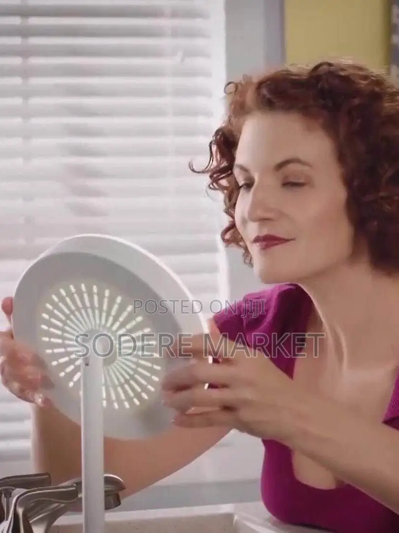 Makeup Mirror With Fan LED Light