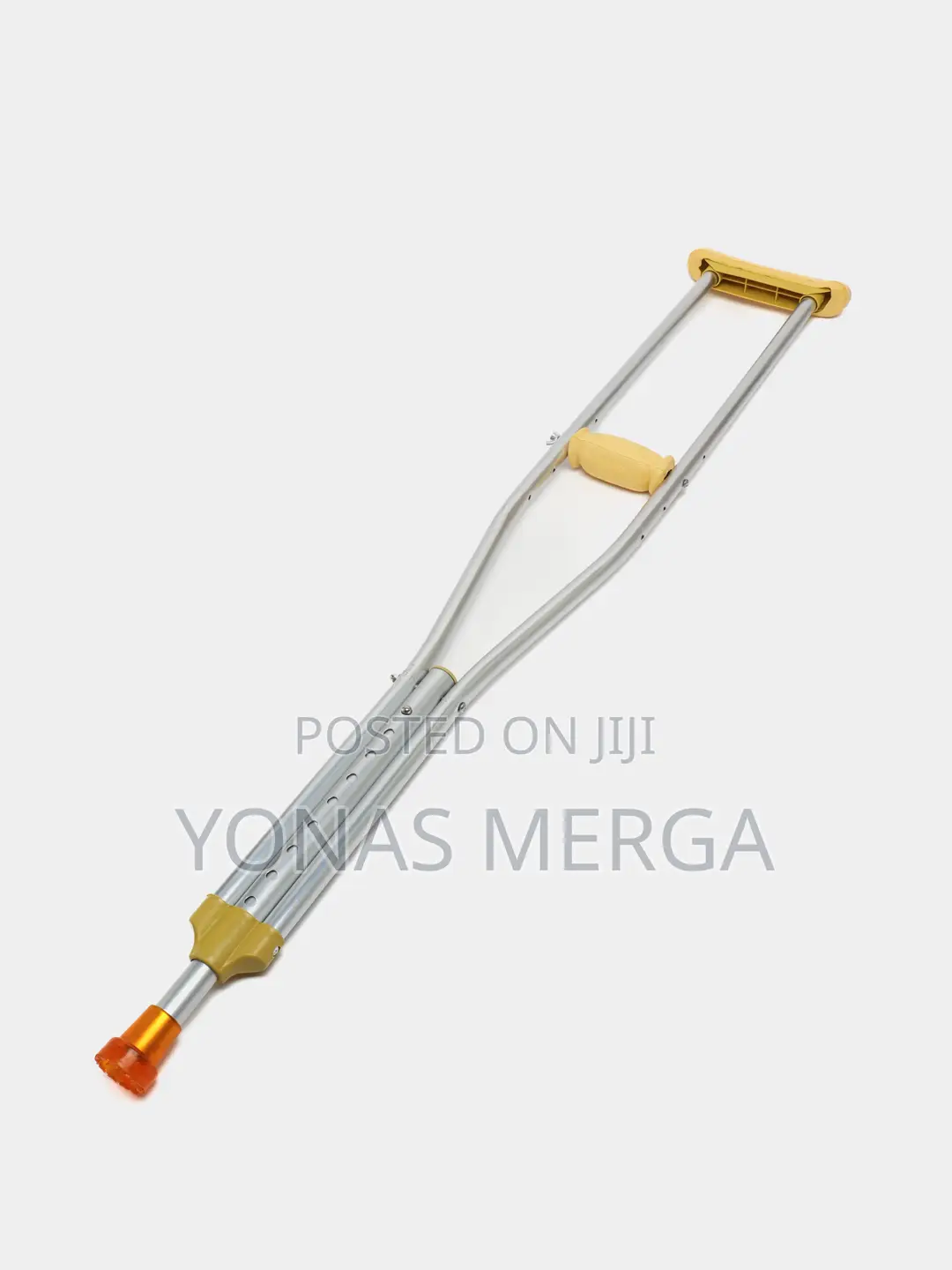 2 × Underarm Crutches With Soft Pads and Handles, Aluminum