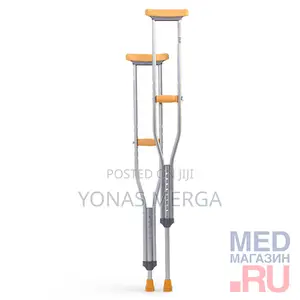 Photo - Crutches Height Adjustable, Medical Great for Travel or Work