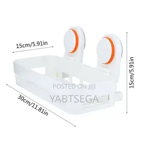 Photo - Single Layer Sucker Shelf, Bathroom Storage