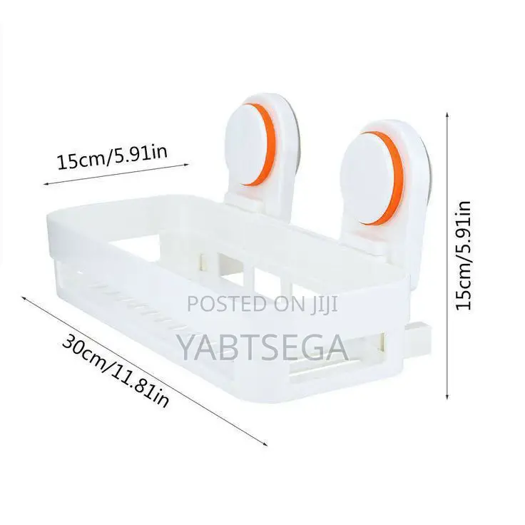 Single Layer Sucker Shelf, Bathroom Storage