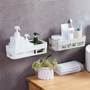 Single Layer Sucker Shelf, Bathroom Storage