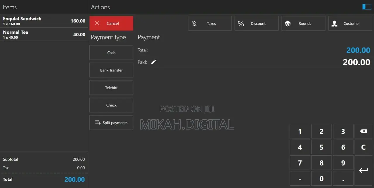 Restaurant Order Inventory Management Software Service