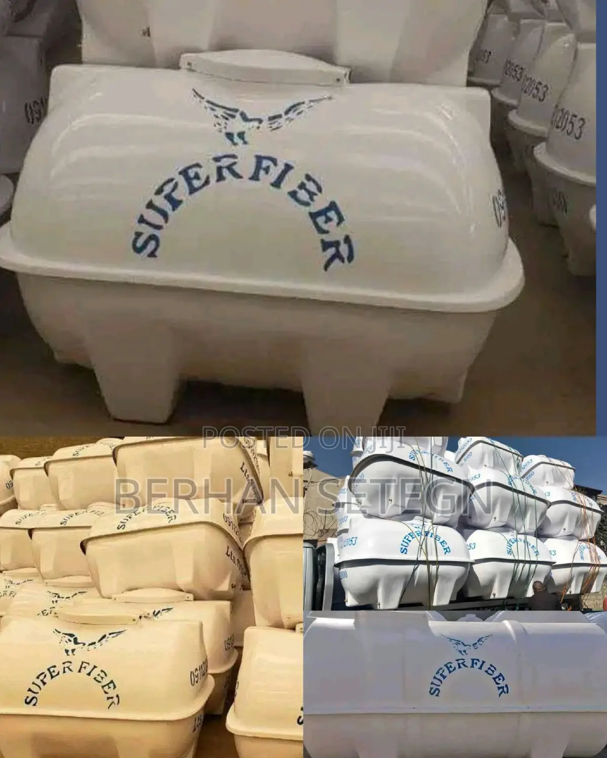 Super Fiber Water Tanker Factory Roto ሱፐር የውሀ ታንከር