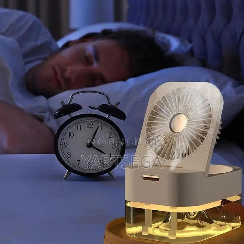 Dual Spray Humidifying Fan With Night Light