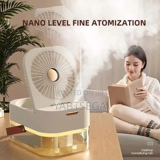 Dual Spray Humidifying Fan With Night Light