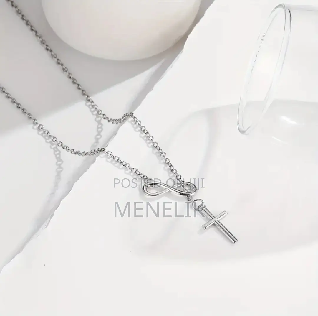 Cross Infinity Choker Necklace