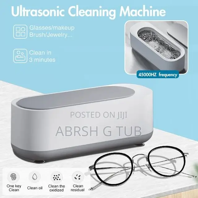 Portable Ultrasonic Cleaning Machine አልትራሶኒክ የመነጽር የጌጣጌጥ ማጽጃ