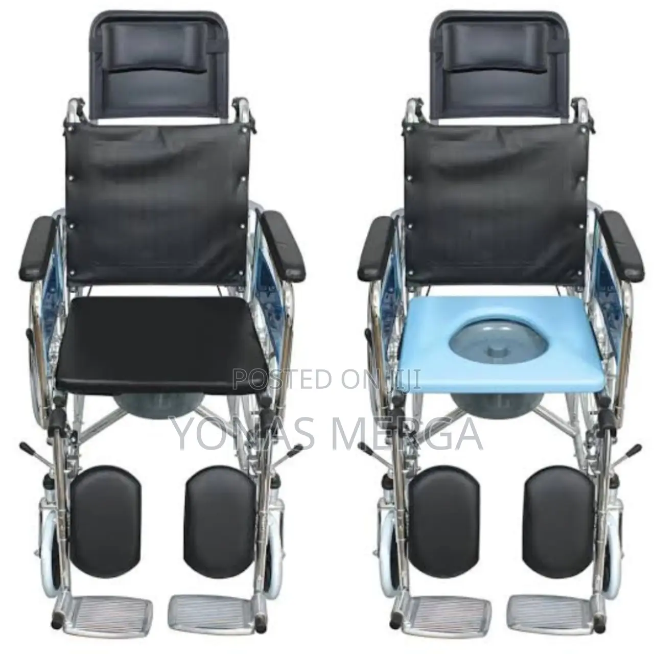 Recliner Wheel Chair With 18" Rexine Seat |