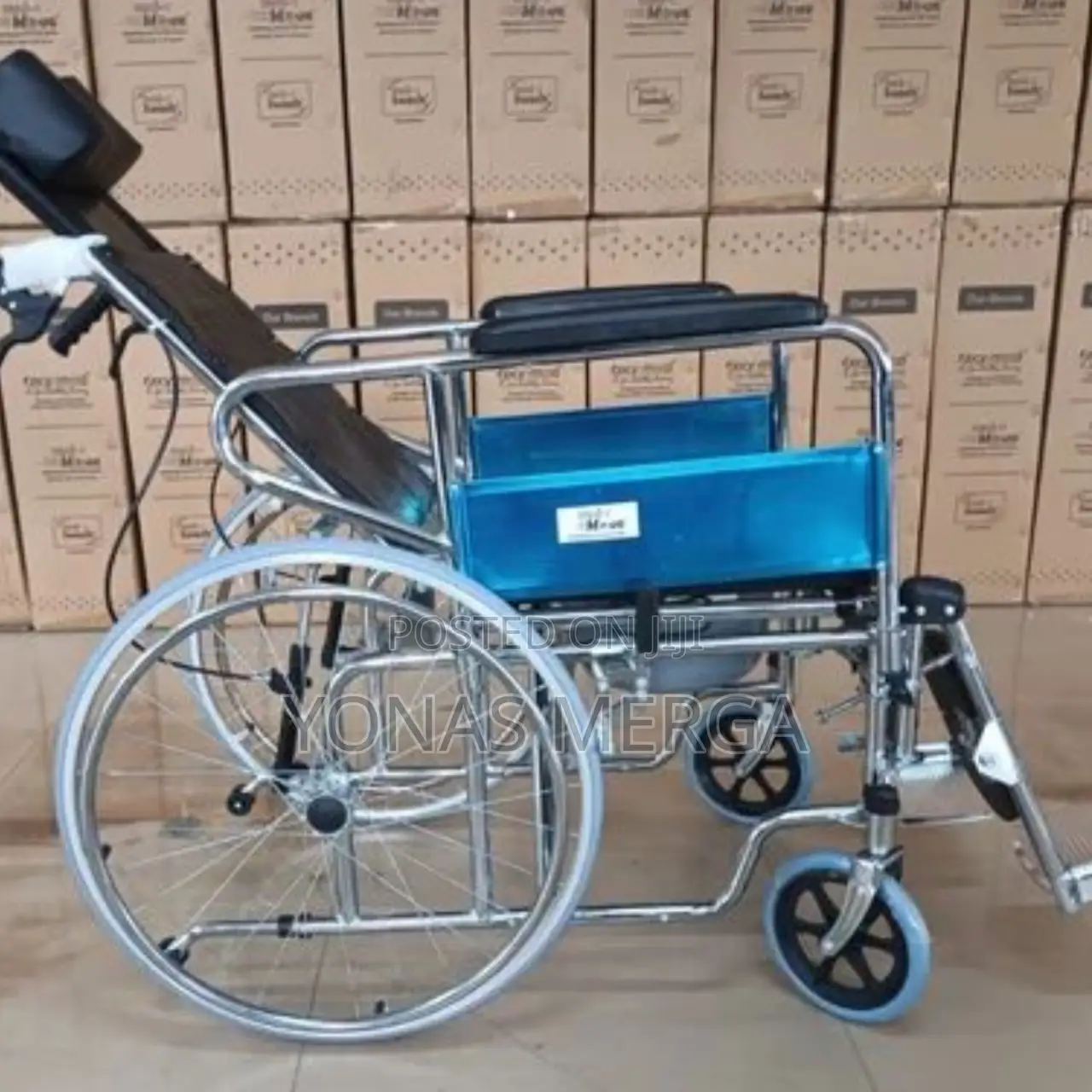 Toilet Wheelchair Full Reclining Design, Can Lie Down Alone