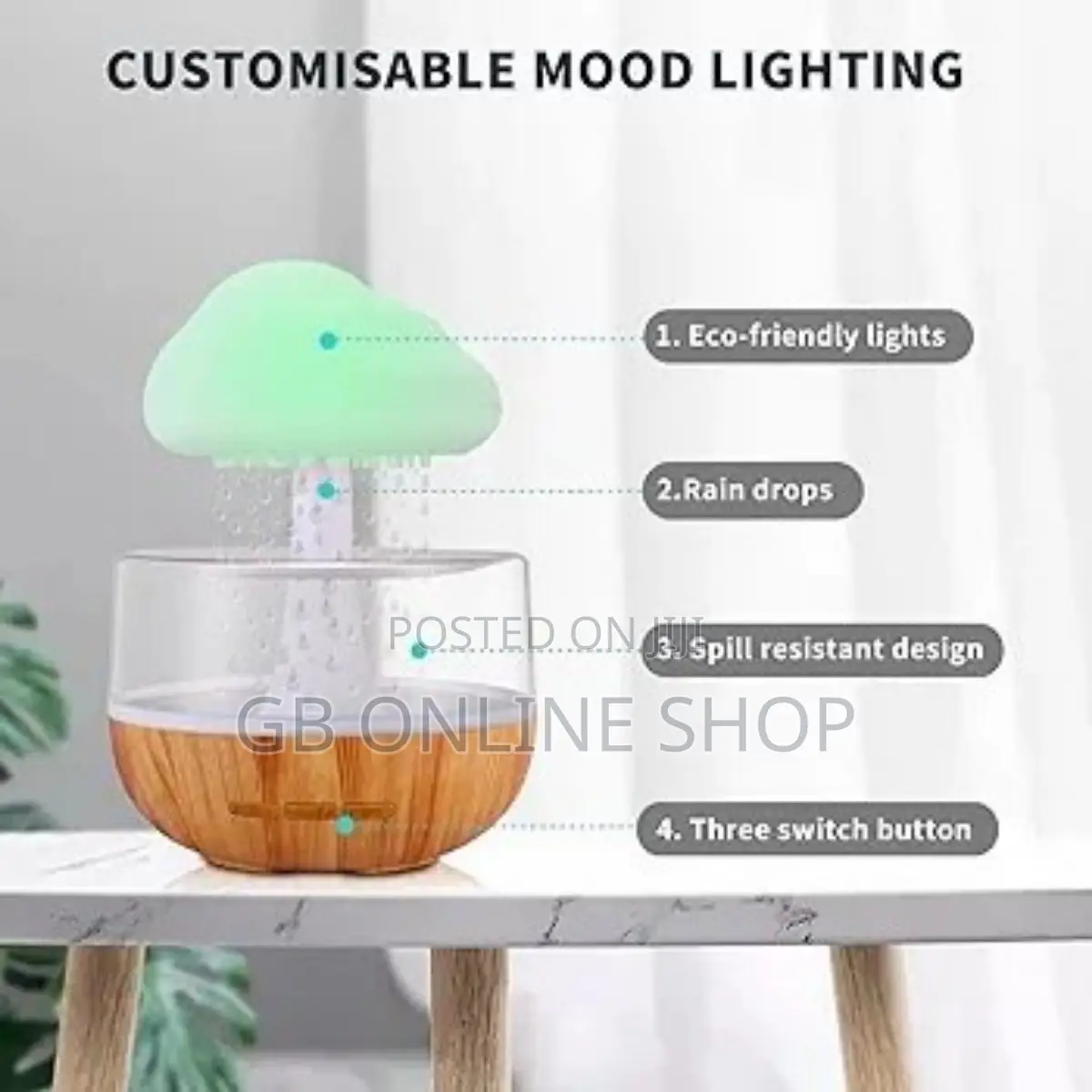Cloud Rain Night Lamp Humidifier